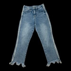 Wild Fable Womens Size 00 Light Wash High Rise Ankle Full Side Zip Jeans